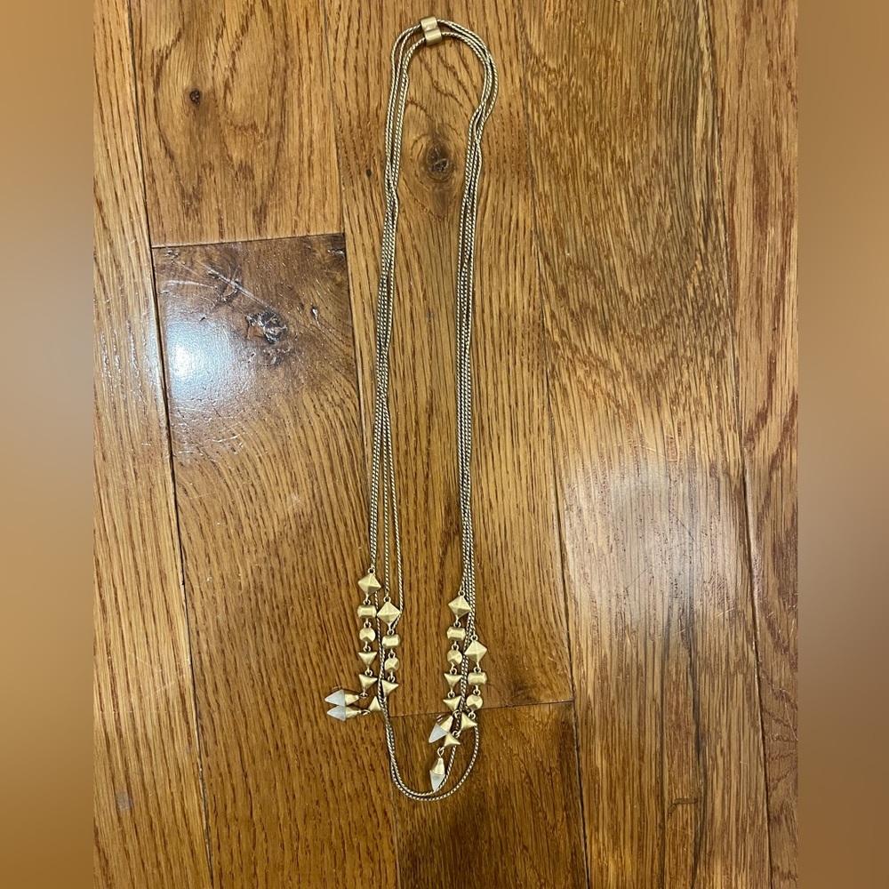 Gold Necklace with triangular accents